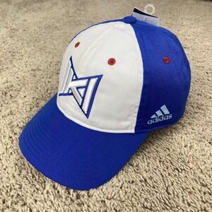 Kansas Jayhawks Hat Adidas Reverse Retro Blue White Adjustable Strap Cap NWT